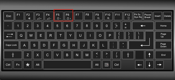 通過快捷鍵調(diào)節(jié)亮度