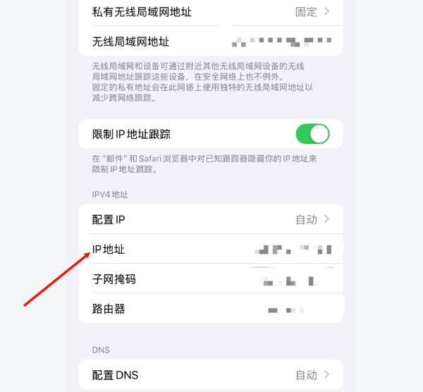 iOS設備查看本機ip地址